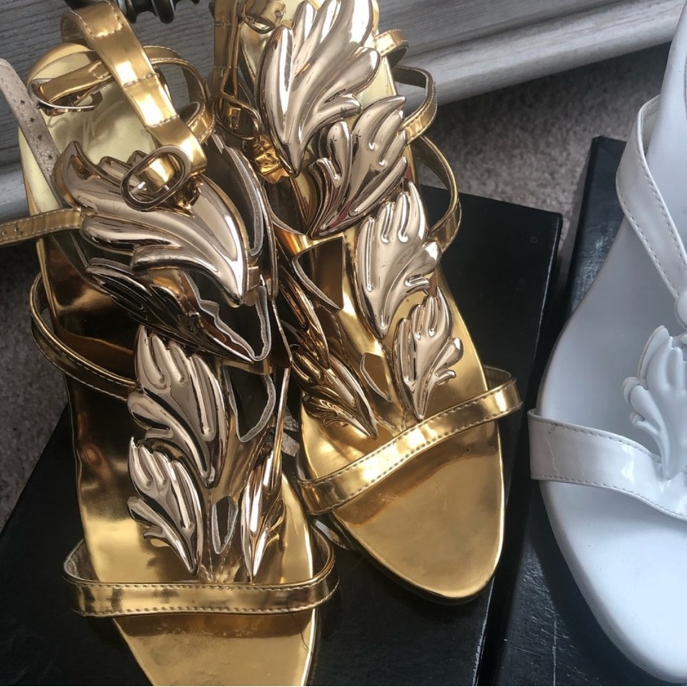 Gold Strappy Sandals